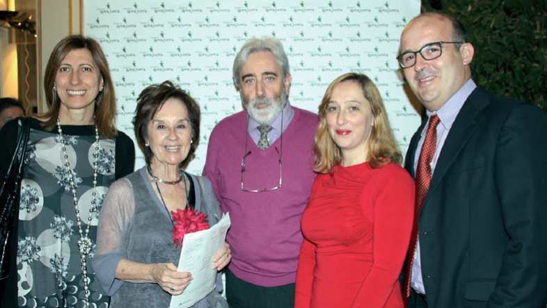 La doctora Román y el doctor Andreu Palou, con Catalina Picó Ana Rodríguez y Joan Ribot, investigadores y docentes de la Universitat de les Illes Balears.