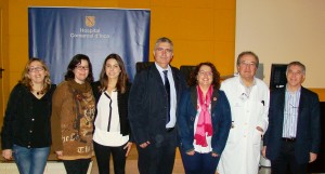 Los protagonistas, en la presentación de la nueva consulta de la Unidad de Cuidados Paliativos Pediátricos de Mallorca en el Hospital Comarcal de Inca
