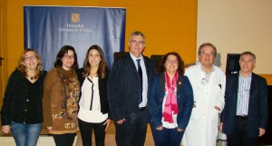 Los protagonistas, en la presentación de la nueva consulta de la Unidad de Cuidados Paliativos Pediátricos de Mallorca en el Hospital Comarcal de Inca  