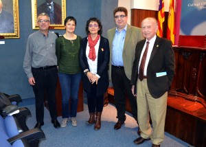 Juan Pérez Artigues, Rosa Taberner, Mónica Lalanda, Antoni Bennasar y Alfonso Ballesteros (director de la Fundación Patronat Científic del Comib)