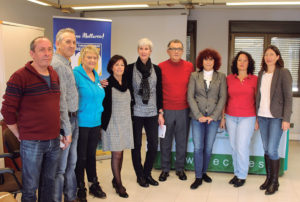 Representantes de le entidades colaboradoras junto al Dr. Cortés.